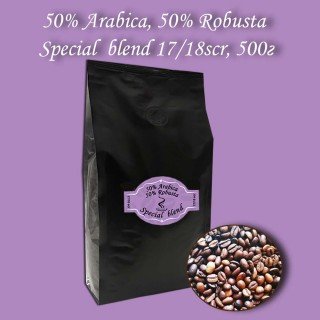 Кава зернова Special blend 50% R.Ch.25% A.S. 25% A.Dji. 17/18scr C.B. 500г